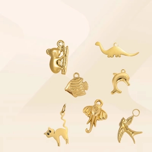 Pendentifs En Forme D'Animaux En Acier Inoxydable Pour Fabrication De Bijoux Collier Bracelet Accessoires De Mode