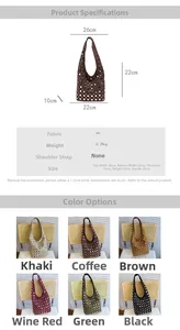 Dettaglio tabella taglie per borsa vintage opaca con borchie a stella e dimensioni