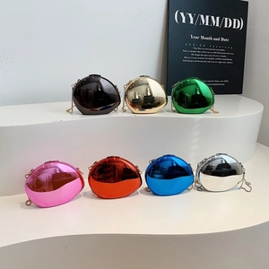 Fashion Acrylic Mirror Evening Clutch Bag With Metal Chain Strap Geometric Hard Shell For Women Party Banquet