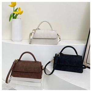 Sac Bandoulière Pour Femmes En Cuir PU Style Français Vintage Petit Sac Carré À Rabat Avec Bandoulière Réglable
