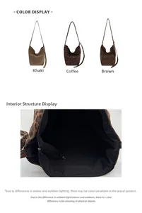 Interior view of the leopard print shoulder bag featuring dark fabric lining and zip pocket