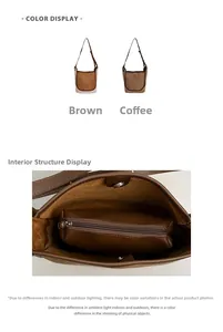 Detail view of large tote bag interior showing the brown inner zipper pocket and lining