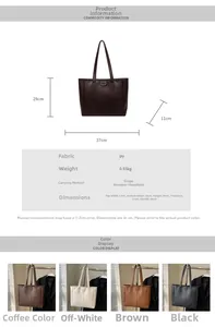 Guida alle taglie dettagliata e dimensioni per borsa tote vintage in pelle sintetica