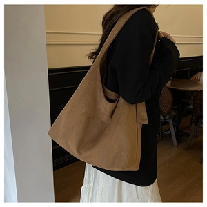 Chic brown suede tote bag for women, spacious shoulder bag perfect for daily office commuting
