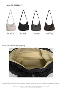 Détails du sac à cordon à carreaux montrant les couleurs et la structure de poche interne
