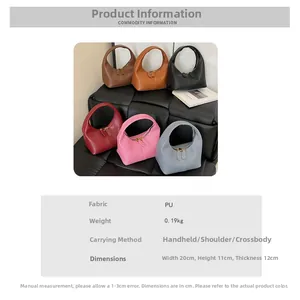 Détail du sac hobo en cuir PU avec doubles fermetures éclair et plusieurs coloris disponibles