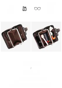 Internal structure of black rivet crossbody bag showing large storage capacity and compartments