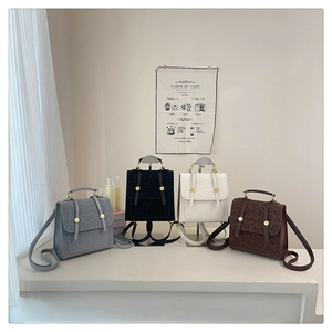 Mini Sac À Dos Vintage Imprimé Léopard Pour Femme Cuir PU Fermeture À Rabat Sac À Épaule Matériel Doré Sac À Main Multifonctionnel À La Mode