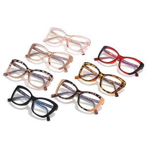 Fashionable TR90 oversized cat-eye glasses frames for women in multiple trendy colors