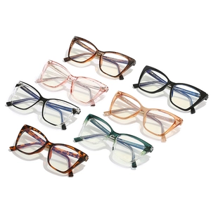 Collection of stylish cat-eye TR90 optical frames in seven assorted trendy colors