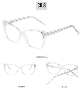 Vue multi-angle de la monture de lunettes vintage œil-de-chat avec détails structurels
