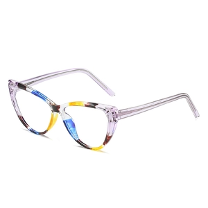 Cat Eye Glasses Frame TR90 PC Anti Blue Light Lightweight Spring Hinge Fashion Clear Eyewear For Women Men