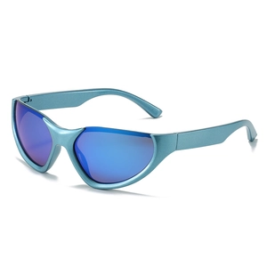 Sports Sunglasses PC Frame UV400 Protection Outdoor Cycling Y2K Cyberpunk Futuristic Wrap Around Eyewear For Men Women