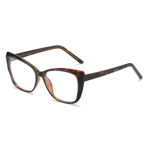 Monture de lunettes œil de chat rétro en écaille avec verres clairs pour femmes et hommes