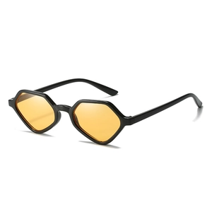 Geometric Hexagon Sunglasses For Women Retro Irregular PC Frame AC Lens UV400 Protection Hip Hop Fashion Eyewear