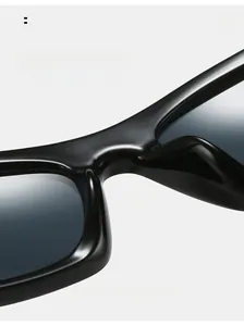 Detailed close-up of comfortable nose pads on black square fashion sunglasses