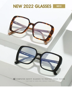 Detail of TR-P5012 frame showing printed temple parameters and stylish tortoise finish
