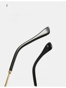 Detail view of ergonomic curved glasses legs for comfortable wear and modern style