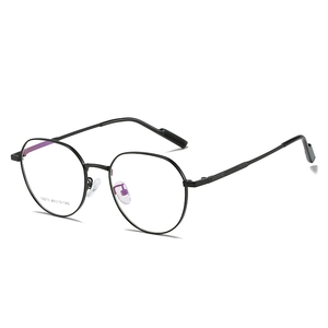 Round Polygon Optical Glasses Frame Metal Anti Blue Light Retro Lightweight Fashion Eyewear For Women