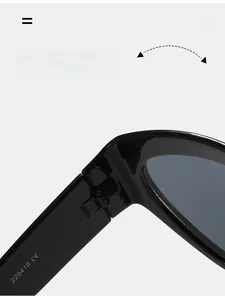 Vue macro des charnières renforcées et de la certification CE sur les lunettes noires