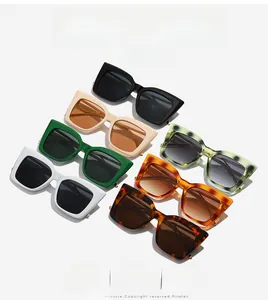 Detailed grid showing Y2K cat eye sunglasses in seven vibrant colors and thick frames