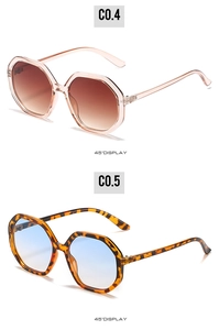 Detailed 45-degree view of pink and tortoiseshell octagon sunglasses with gradient lenses