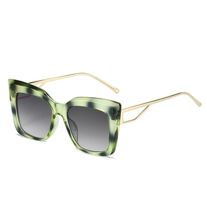 Fashion Cat Eye Sunglasses Oversized PC Frame Gold Metal Hollow Temples UV400 Y2K Retro Shades For Women Men