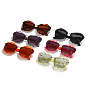 Modern cat-eye butterfly sunglasses with metal bridge in various vibrant colors
