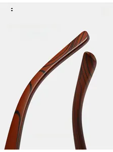 Close-up of curved tortoiseshell resin temple arms for square oversized sunglasses