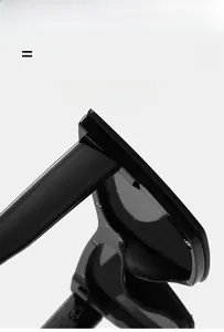 Detail of reinforced metal hinge on black cat-eye sunglasses with premium texture