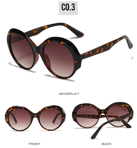 Detailed views showing the tortoiseshell frame, nose pads and hinges of round sunglasses