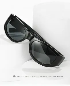 Detailaufnahme der schwarzen Sportsonnenbrille mit Modellnummer 229422 CE auf dem Bügel