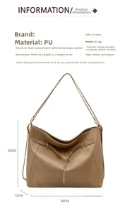 Detail view of khaki PU leather bag showing internal pockets and multi-functional strap usage