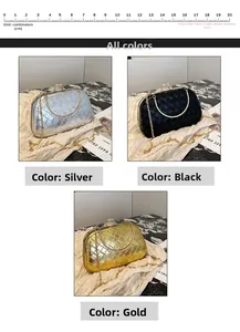 Detail of luxury evening clutch bags in silver, black and gold with diamond clasps