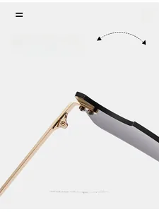 Détail macro des charnières en métal doré durable sur des lunettes de soleil hip hop