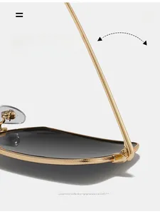 Macro view of durable metal hinges on these stylish square polarized sunglasses