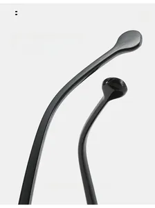Detail of ergonomic curved temple tips for candy colored kids bunny ear sunglasses