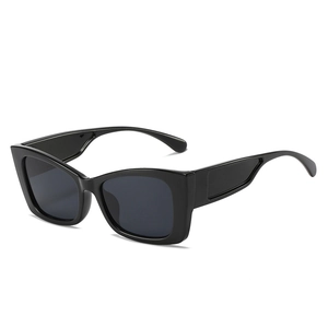 Fashion Cat Eye Sunglasses UV400 Protection PC Frame Retro Square Wide Temple Eyewear For Outdoor Travel Women Men