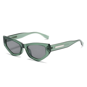 Geometric Cat Eye Sunglasses Retro UV400 Protection Plastic Frame With Metal Decor Fashion Women Travel Party