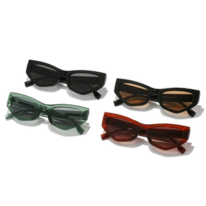 Retro cat eye sunglasses in multiple colors with thick frames and vintage hip-hop design