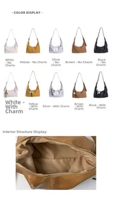 Interior view of hobo bag showing spacious compartment with zipper closure and brown lining