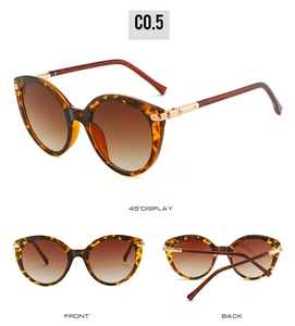 Detailed multi-angle view of tortoiseshell sunglasses with brown gradient lenses