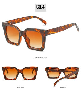 Detailansicht der Schildpatt-Sonnenbrille mit orangefarbenen Verlaufsgläsern und Nieten