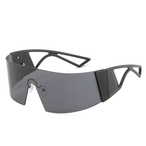 Shield Sunglasses Cyberpunk Futuristic Oversized PC One Piece UV400 Windproof Visor Eyewear For Men Women
