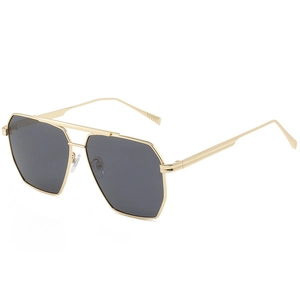 Polarized Sunglasses Geometric Hexagonal Metal Frame Double Bridge UV400 Protection Retro Fashion Eyewear Unisex