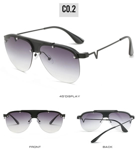 Detailansichten der Pilotensonnenbrille mit Metall-V-Scharnier und strukturiertem Rahmen