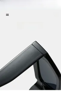 Macro detail showing the durable hinge and glossy texture of square frame sunglasses