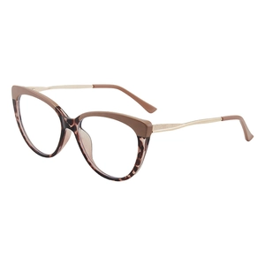 Cat Eye Glasses Frames TR90 Metal Anti Blue Light Retro Fashion Lightweight Optical Eyewear Clear Lens For Women