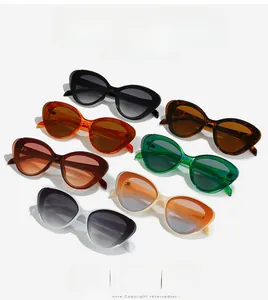 Detailed collection of vintage cat-eye sunglasses in multiple stylish colors with high-quality frames