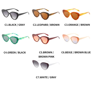 Detailed comparison of seven stylish cat-eye sunglasses in various frame colors and lenses